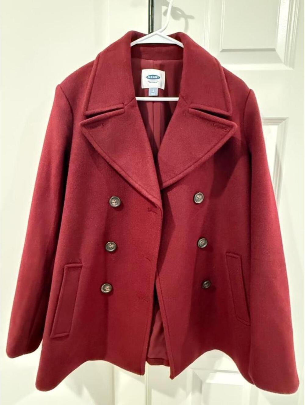 Old Navy Women's Burgundy and Red Coat
